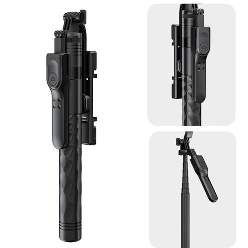 Handheld Selfie Stick With Fill Light & Bluetooth 5.2 (Black) thumbnail 3