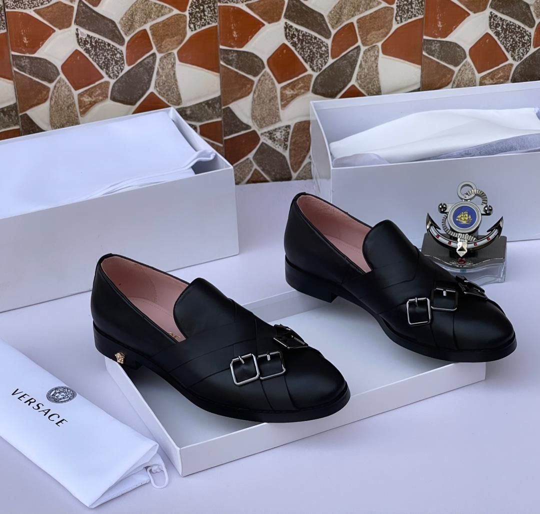 Versace Monk Strap Loafers Black Eu 40-45 Brand New