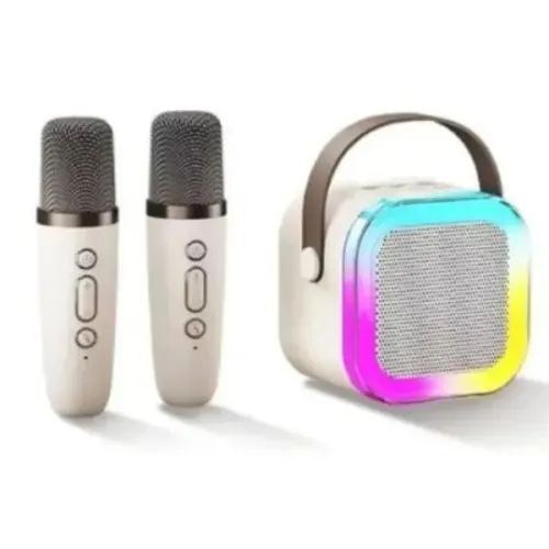 Karaoke Wireless Sound System With Speaker & 2 Microphones (3-In-1)