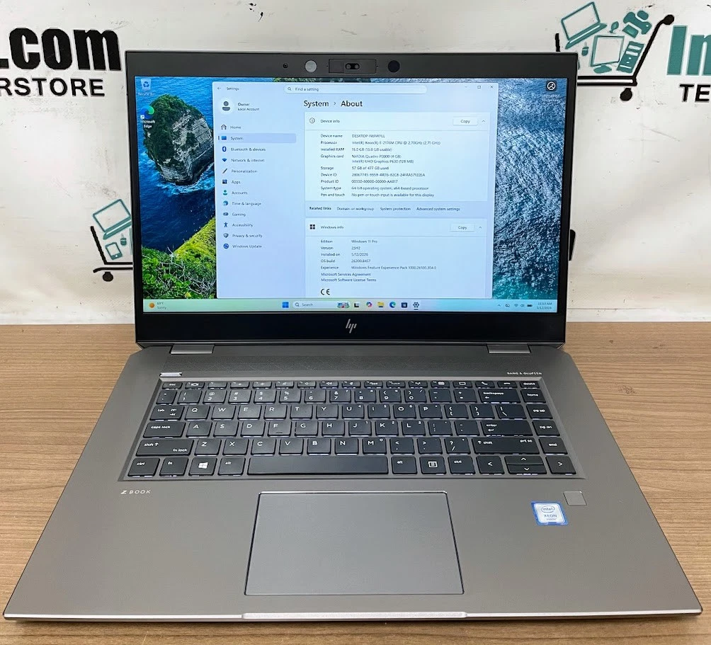 Hp Zbook Studio G5 I7 16/512 4Gb Quadro Silver Used