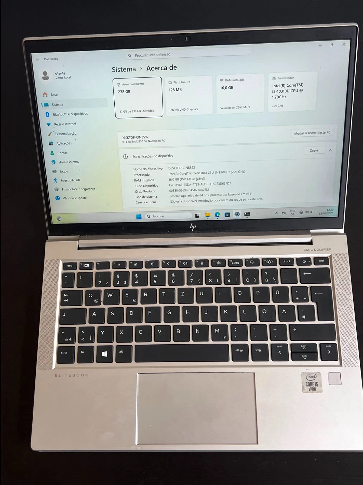 Direct Uk Used Hp Elitebook 845 G8 14-Inch Professional Business Laptop – Amd Ryzen (16Gb Ram / 256Gb / 512Gb Ssd) thumbnail 3