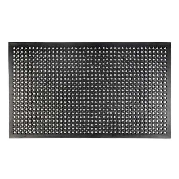 Bevelled Edge Rubber Ring Drainage Mat Natural Rubber Workplace Mat