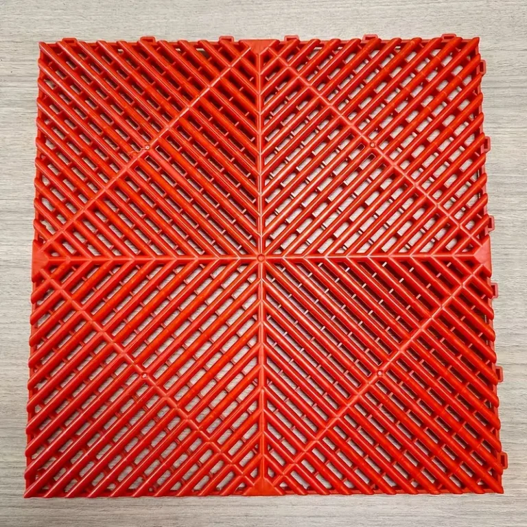 6Pcs Pp Interlocking Plastic Garage Grate Floor Mat Set