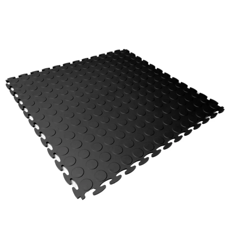 Duraflex Stud 50Cm Black Heavy-Duty Rubber Garage Floor Tile