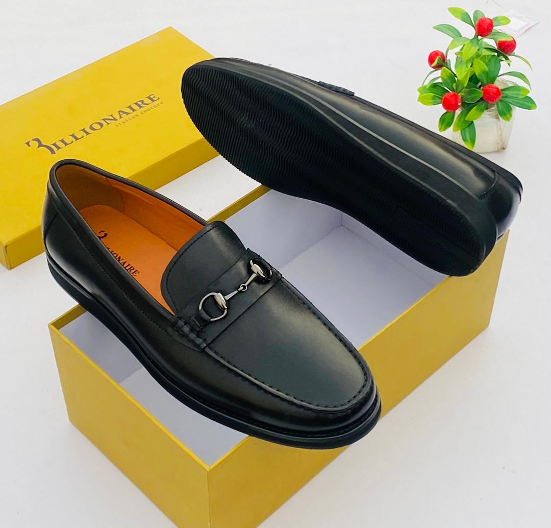 Billionaire Italian Couture Leather Horsebit Loafers