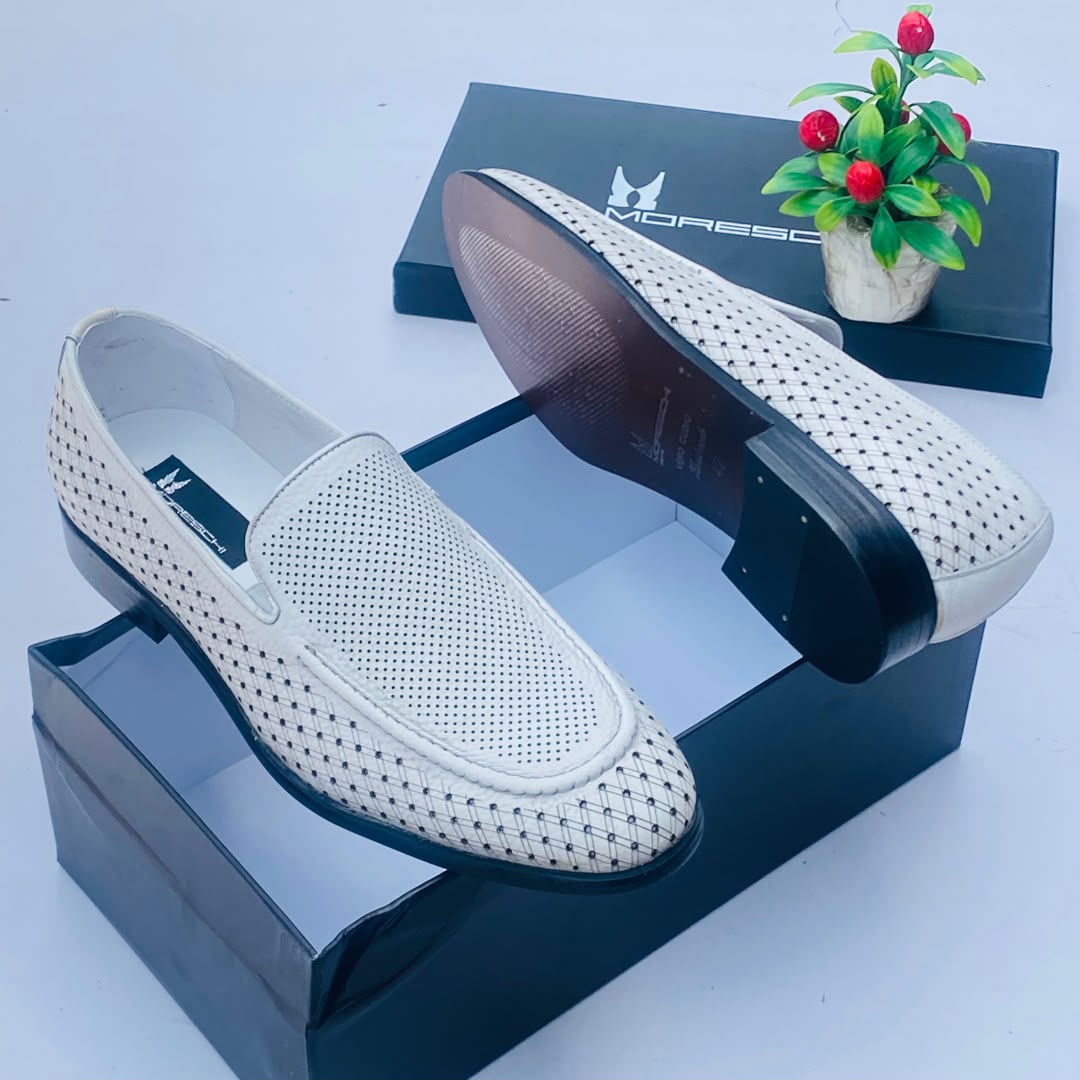 Moreschi Woven Perforated Leather Slip-On Loafers thumbnail 3