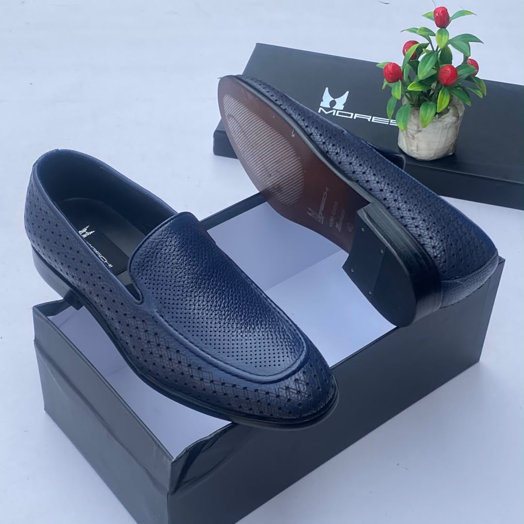 Moreschi Woven Perforated Leather Slip-On Loafers thumbnail 2