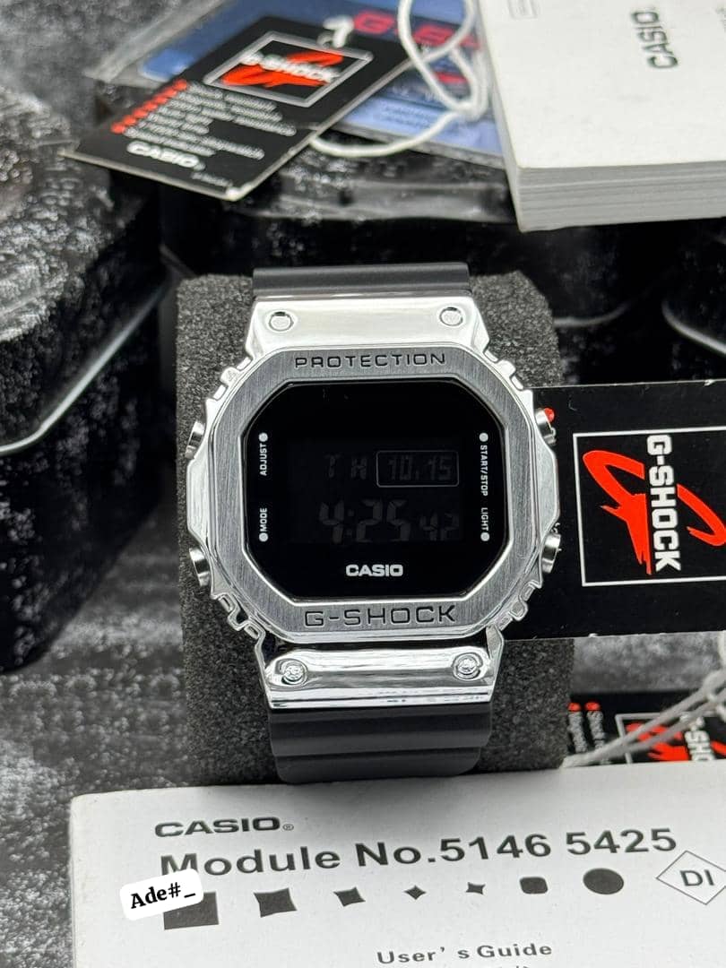 Casio G-Shock Gm-5600 Digital Watch Metal Bezel thumbnail 5