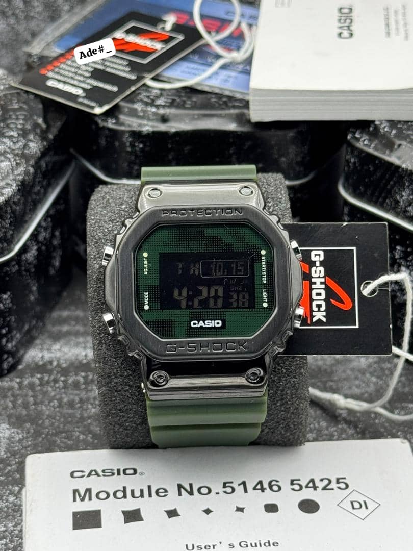 Casio G-Shock Gm-5600 Digital Watch Metal Bezel