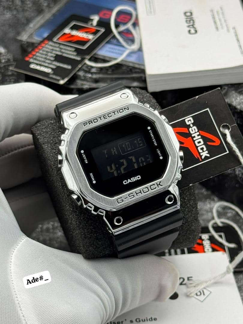 Casio G-Shock Gm-5600 Digital Watch Metal Bezel thumbnail 2