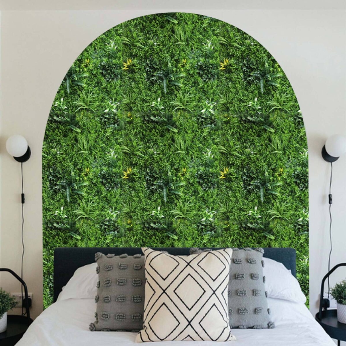 Green Pvc Vertical Artificial Grass Wall Mat Foliage Panel