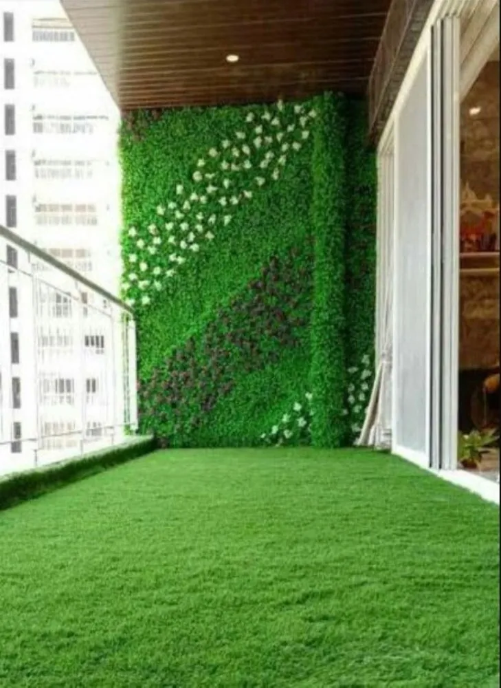 Polypropylene Green Artificial Grass Carpet Lawn Mat