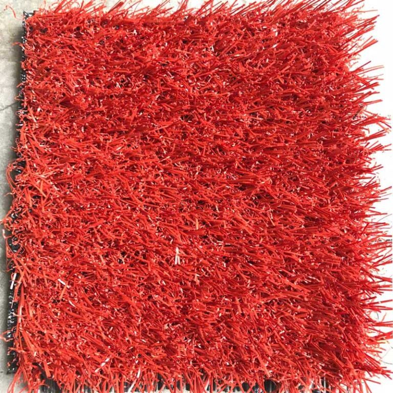 25Mm Red Artificial Grass Turf Mat Colorful Landscape Lawn